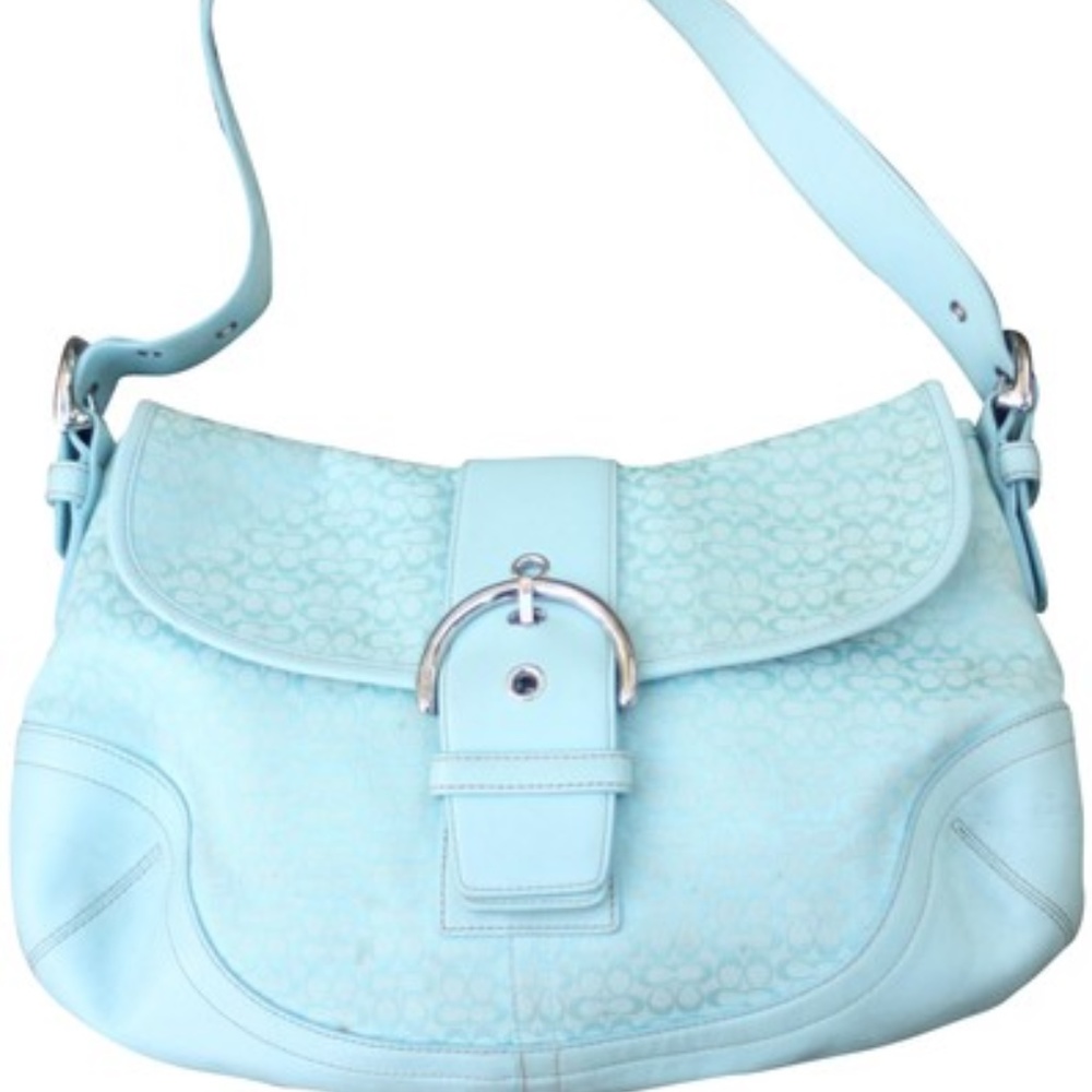 Coach  Soho Ligth Blue Canvas/Leather  Bag
